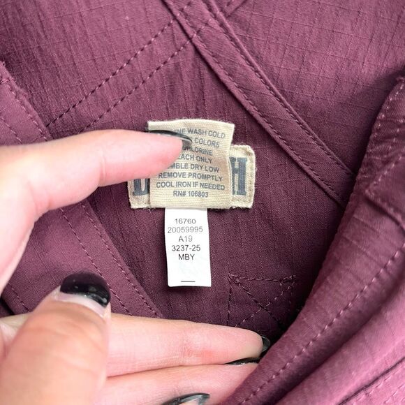 Duluth Trading Co Overalls Women’s Small Burgundy Maroon Heirloom Gardening Bib - Picture 6 of 7